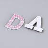 26Pcs Letter A~Z Glass Rhinestone with Plastic Cloth Patches PATC-T002-01-4