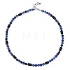 6MM Round Natural Sodalite and Column Natural Lava Rock Beaded Necklaces for Women Men LV4865-1-1