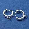 201 Stainless Steel Huggie Hoop Earrings Findings STAS-A167-01T-S-2