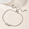 Adjustable Brass Micro Pave Clear Cubic Zirconia Box Chain Slider Bracelets BJEW-C156-09P-03-2