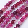 Natural Grade A Striped Agate/Banded Agate Beads Strands G-E478-8mm-2