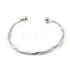 304 Stainless Steel Cuff Bangles for Women BJEW-D407-01P-2