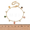 304 Stainless Steel Pave Cubic Zirconia Charm Bracelets for Women BJEW-T027-03G-3
