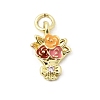 Valentine's Day Brass Micro Pave Cubic Zirconia Pendants KK-D237-03G-1