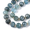 Ombre Effect Dyed Transparent Crackle Glass Beads Strands GLAA-Q111-10MM-01-4