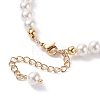 Round Shell Pearl & Polymer Clay Heishi Beaded Bracelet for Women BJEW-TA00047-5