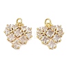 Brass Micro Pave Clear Cubic Zirconia Pendants KK-T085-16C-G-1