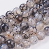 Round Natural Dragon Veins Agate Beads Strands X-G-S124-10mm-1