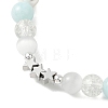Glass & Shell Pearl & Natural & Dyed White Jade Beaded Stretch Bracelets for Women BJEW-JB12842-3