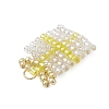 Glass Seed Beaded Christmas Gift Pendants PALLOY-MZ00899-03-4