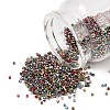 Matte Metallic Colours Glass Cylinder Seed Beads EGLA-K064-03-1