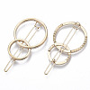 Alloy Hollow Geometric Hair Pin PHAR-N005-009G-2