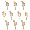 10Pcs Brass Micro Pave Cubic Zirconia Pendants KK-SZ0006-20-1