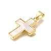 Brass Shell Pendants X-KK-R002-01G-2