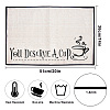 Coffee Theme Cotton and Linen Cup Mats AJEW-WH0201-014-2