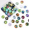 70Pcs Flatback Glass Cabochons for DIY Projects sgGGLA-SZ0001-33C-7