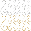 200Pcs 2 Colors Iron S-Hook Clasps FIND-SP0002-32-1