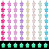 64Pcs 8 Colors Translucent Resin Pendant Colorful Night Glow Small Mushroom Pendant Creative Jewelry Accessories JX857A-1