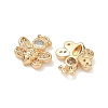 Brass Micro Pave Clear Cubic Zirconia Pendants KK-B172-20G-2