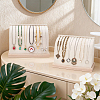 Velvet & Wood Jewelry Necklace Organizer Display Stands ODIS-WH0043-288-4