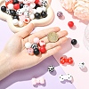 33Pcs 5 Styles Silicone Focal Beads SIL-YW0002-60-5