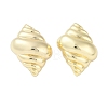 Sea Snail Brass Stud Earrings for Women EJEW-S232-01G-1