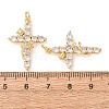 Brass Pave Clear Cubic Zirconia Pendants CU-CBA2907-01B-G-3