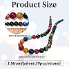 1 Strand  Natural Banded Agate Graduated Beads Strands G-PA0002-04A-3