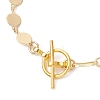 Brass Disc Link Chain and Paperclip Chain Bracelet Making AJEW-JB01568-4