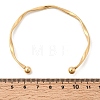 304 Stainless Steel Cuff Bangles for Women BJEW-D407-01G-3