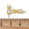 Brass Micro Pave Cubic Zirconia Pendants Bails KK-D324-41G-3