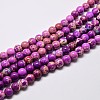 Natural Imperial Jasper Beads Strands G-I122-8mm-07-1