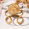 Square with Sun 304 Stainless Steel Open Cuff Rings for Women LS-RJEW-M046-01G-5