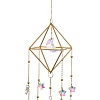 Geometric Metal Suncatchers Wall Hanging Decoration HJEW-G018-01A-G-3