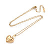 304 Stainless Steel Pendant Necklaces NJEW-T018-38G-3