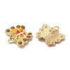 Rack Plating Alloy Enamel Pendants PALLOY-M216-06G-2