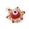 Beaded Star Eye Charms PALLOY-MZ00575-02-3