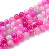 Natural Striped Agate/Banded Agate Bead Strands G-R412-21-8mm-1