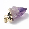 Rough Raw Natural Amethyst Pendants G-E590-05LG-3