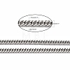 Men's Jewelry Making 304 Stainless Steel Double Link Curb Chains CHS-A003C-0.8mm-2