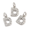 Brass Micro Pave Grade AAA Cubic Zirconia Charms LS-ZIRC-P067-11P-D-NR-1