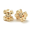 Rack Plating Brass Micro Pave Cubic Zirconia Beads KK-K386-06G-01-1