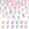 50Pcs Acrylic European Beads MACR-TADJ0001-13Y-2