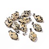 Natural Dalmatian Jasper Pendants G-B041-03P-08-1