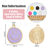 SUPERFINDINGS 60Pcs 6 Colors Alloy Enamel Pendants ENAM-FH0001-71-2