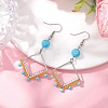 201 Stainless Steel Linking Ring Dangle Earring EJEW-MZ00131-2