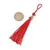 Polyester Tassel Pendant Decoration HJEW-JM03005-04-3