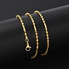 Brass Singapore Chains Necklaces for Women NJEW-D302-38G-2