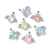 UV Plating Alloy Mixed Color Glass Rhinestone Pendants FIND-B039-08P-1