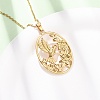 304 Stainless Steel Pendant Cable Chain Necklaces for Men Women NJEW-K308-03C-G-1